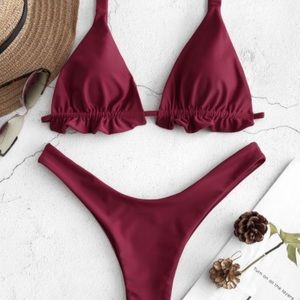 Zaful burgundy bikini